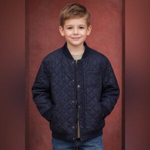 Burberry Kids' Beige and Black Quilted Jacket